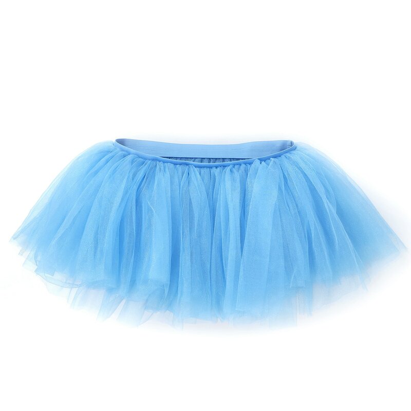 Dance Tulle Tutu 5 Layered Tutu Prom Party Costume Tulle Tutu for Women and Girls,Blue