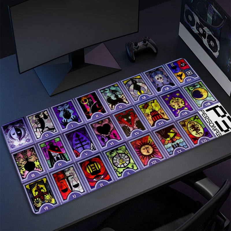 Alfombrilla de ratón para juegos de cartas de Tarot, accesorios de oficina, alfombrilla de escritorio, para jugadores alfombrilla de ratón, alfombrillas de Anime, Pc Xxl, escritorio grande