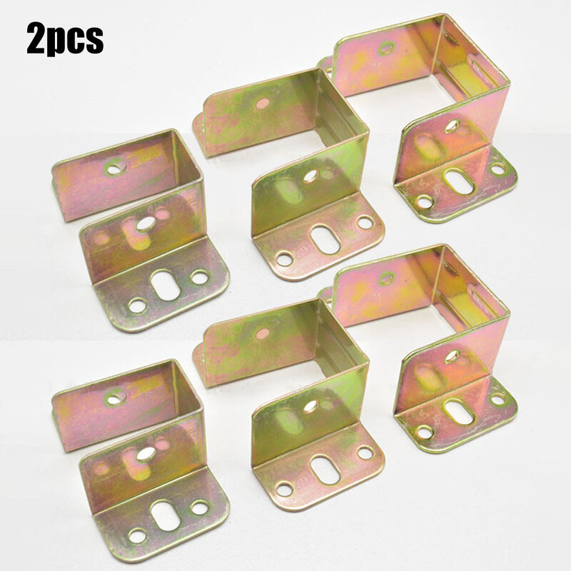 2pcs U Shaped Bed Connecting Fixed Accessories Connector Brackets Fixings Components Centre Support U Shape Furniture Fittings