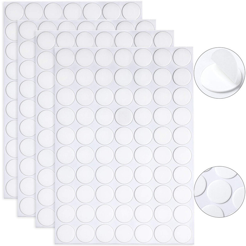 280pcs 20mm Double Sided Removable Round Clear Sticky Tack No Trace Sticky Putty Waterproof Small Stickers for Festival Deco
