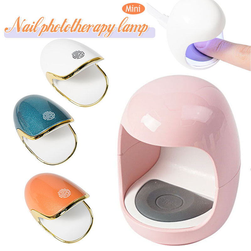Mini UV LED Nail Lamp Portable USB Nail Dryer Suitable for All Gels With 3 LED Beads & USB Cable Home Manicure Tools EIG88