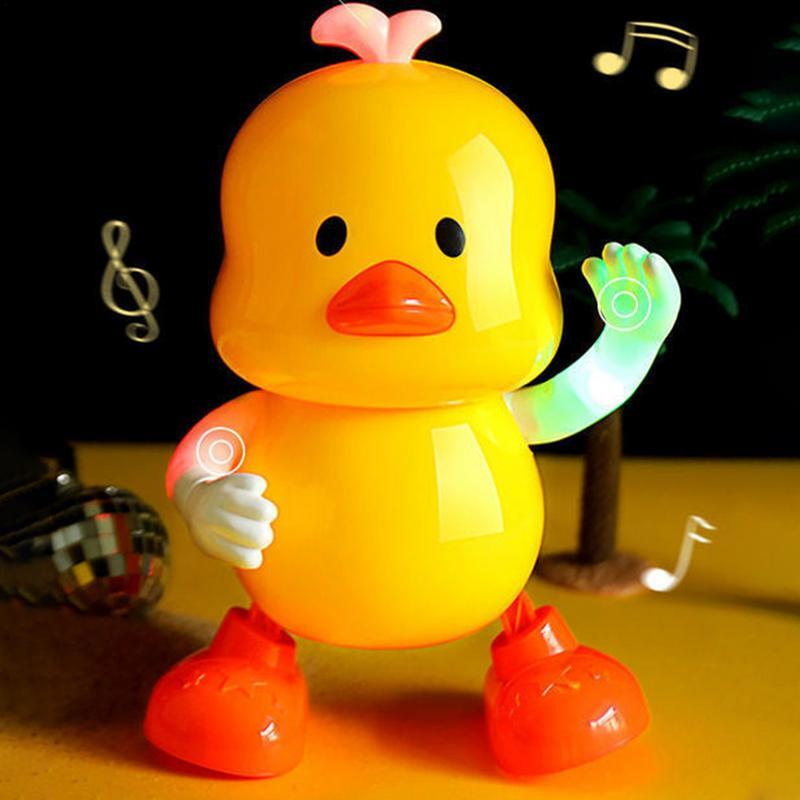 Поющая музыкальная утка Танцующая желтая утка с музыкой и подсветкой 12 песен утка игрушка для дошкольного обучения обучающая игрушка для обучения