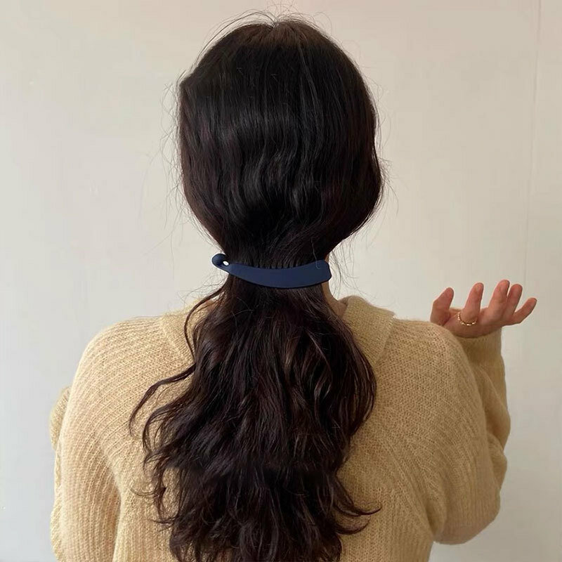 Klip pisang Vintage Matte untuk wanita jepit rambut cakar rambut pendek lurus panjang keriting jepit rambut pegangan jepit rambut