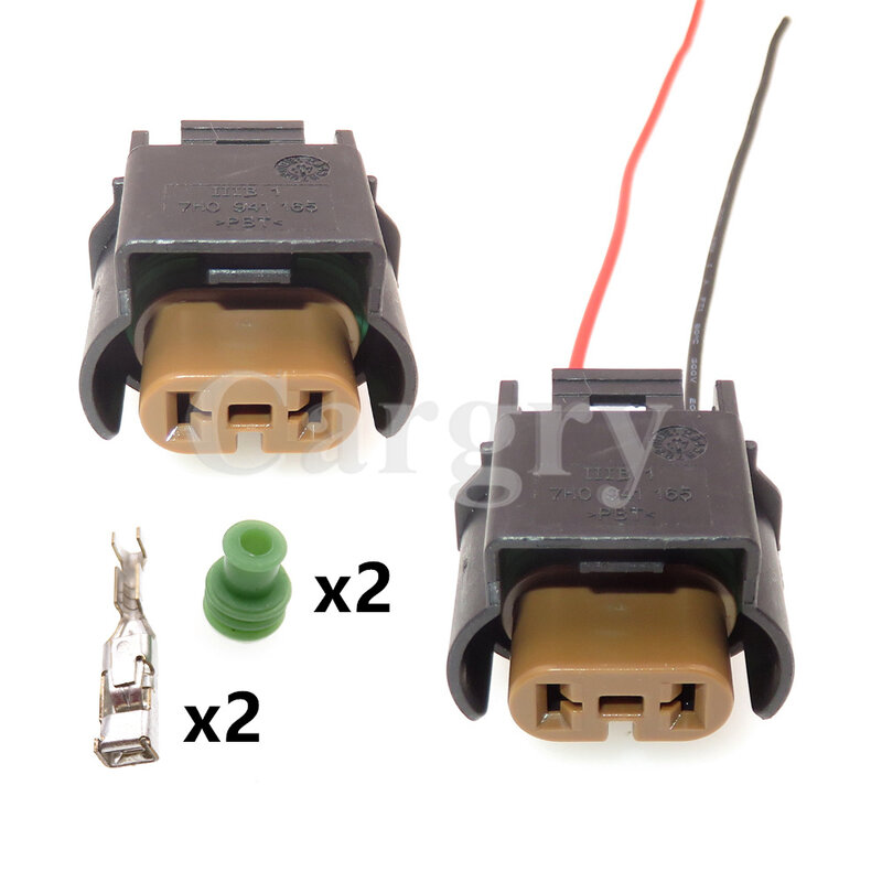1 Set 2P 7H0941165 15336117 Car Sealed Adapter Automobile Fog Light Wire Connector Auto Wiring Terminal Socket