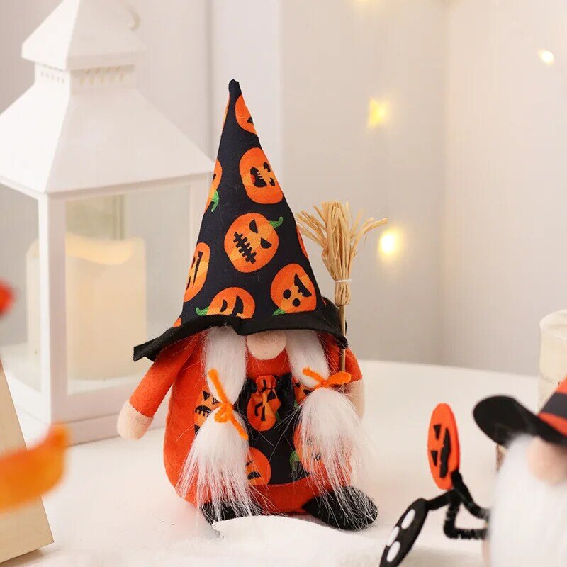 Boneka DIY Halloween, kreatif, dekorasi Bar, liontin hantu labu, hadiah anak-anak menakutkan, dekorasi pesta Halloween untuk rumah