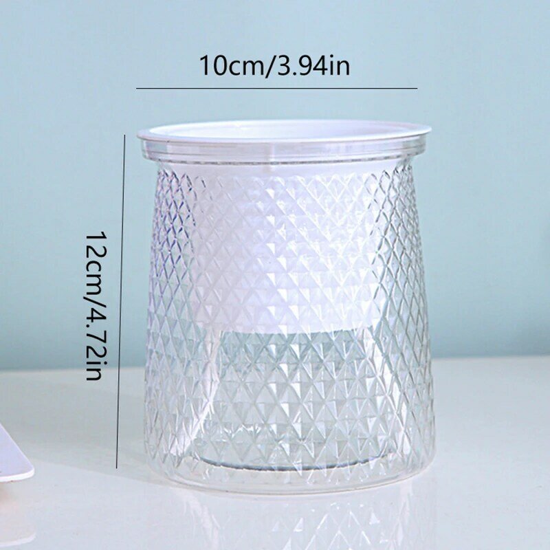 Self Watering Plant Pot Transparent Plastic Flower Vase Double-layer Automatic Lazy Potted Hydroponic Pot Garden Home Dector