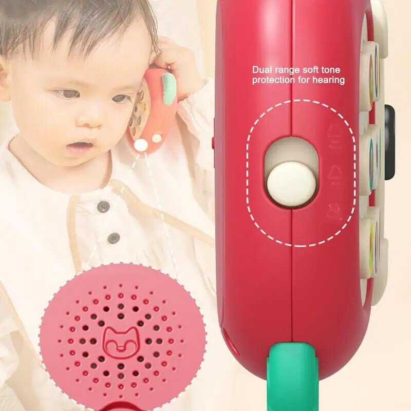 Mainan ponsel bayi dengan suara dan cahaya mesin telepon untuk bayi hadiah ulang tahun interaksi orangtua-anak pendidikan dini