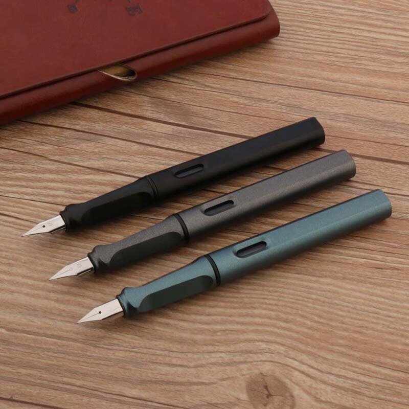 แก้ไขท่าทาง Matte Black 860 Fountain Pen EF Nib พลาสติก Frosted สีเขียวเครื่องเขียนโรงเรียนอุปกรณ์สำนักงานหมึกปากกา