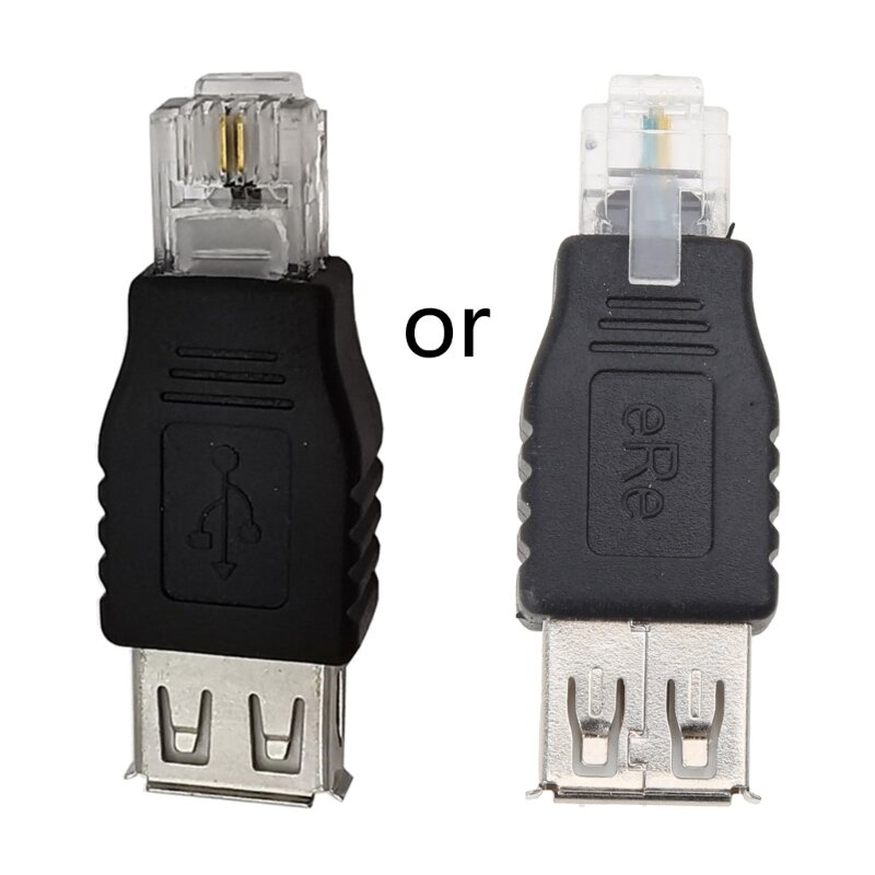 USB 2.0 USB-A vrouwelijk naar RJ11 6P2C mannelijk Ethernet-netwerktelefoonconnectoradapter