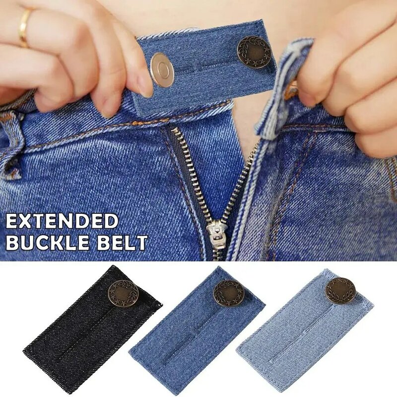 Jeans cintura extensor botão, extensor de cinto elástico, fácil de usar, extensão jeans, ajustável, t4s7