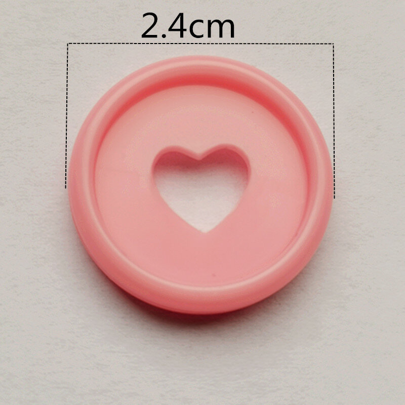 30PCS24MMเห็ดพลาสติกHole LoveหลวมBindingปุ่มผูกแหวนDIYหลวมใบแหวนBindingแผ่นปุ่ม