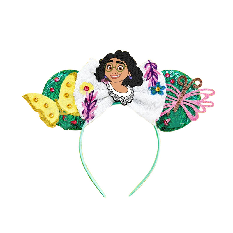 Disney หู Headband สาวเลื่อมปราสาทดอกไม้ไฟ Hairband คอสเพลย์ Encanto Mickey Mouse Party Headwear เด็กอุปกรณ์เสริมผม