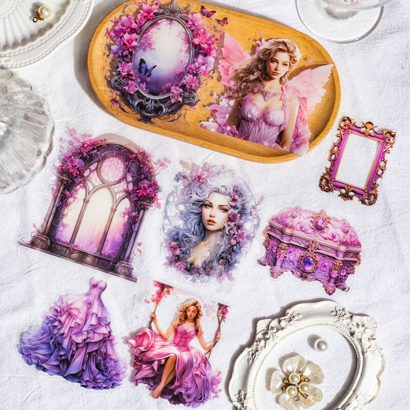6 confezioni/lotto impressione di pennarelli serie barocca album fotografico decorazione PET sticker