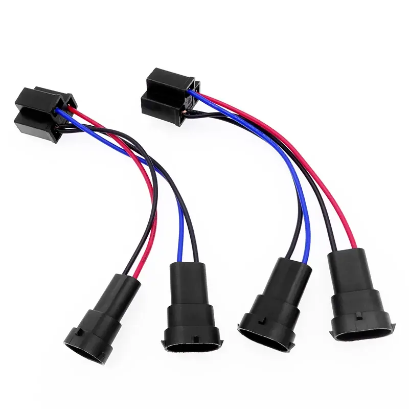 1 paio per H4 a H11 adattatore per cablaggio per auto lampadina per faro connettore per cavo di conversione adattatore per spina a doppio raggio accessori per auto
