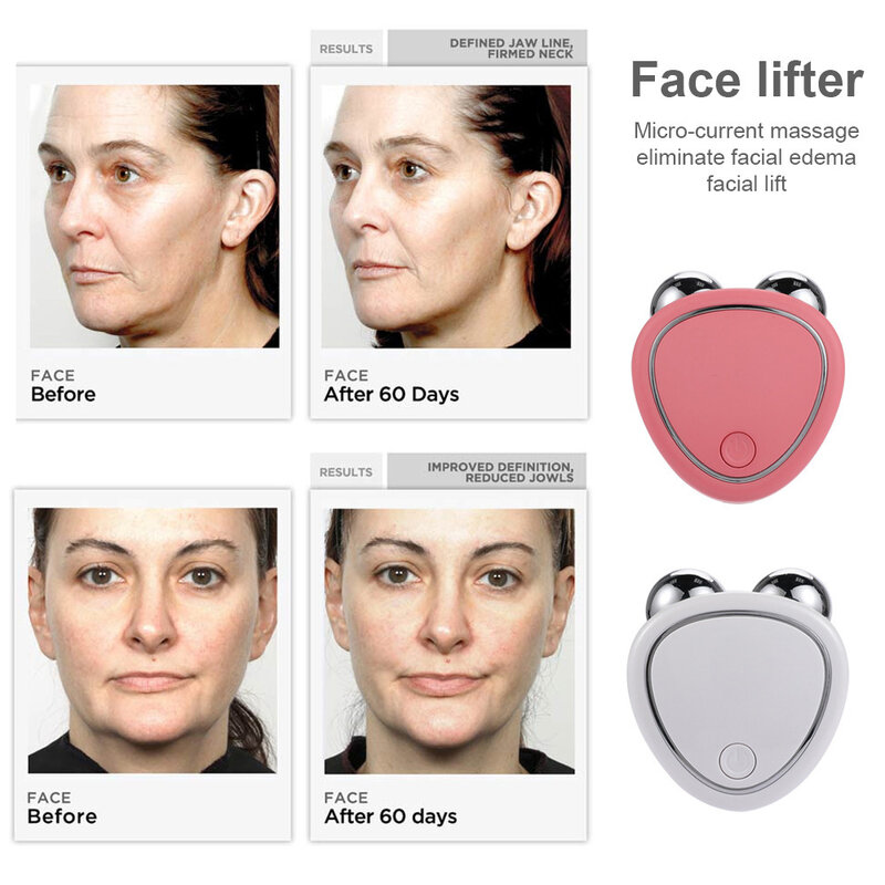 Masajeador Facial EMS, máquina de microcorriente para estiramiento Facial, rejuvenecimiento de la piel, carga Facial, antiarrugas