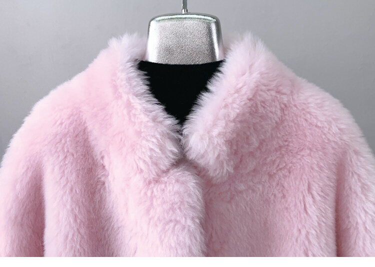 AYUNSUE 100% куртка с овчиной, женское короткое меховое пальто, повседневные шерстяные куртки для женщин 2023, меховые пальто, верхняя одежда, Женская куртка