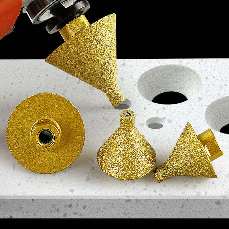 Алмазная скошенная фаска для угловых шлифовальных машин, Открыватель для керамической плитки и камня, стандартная коническая Шлифовальная головка для зонта