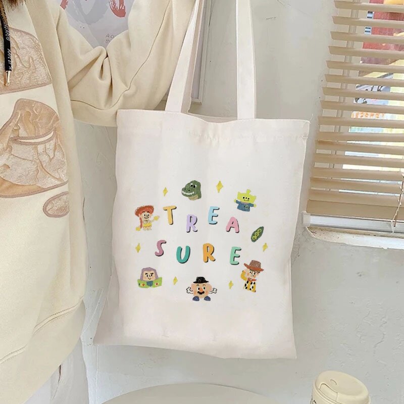 Nuova borsa Tote in tela Harajuku Kpop Group Shopper borse a tracolla Tuisyen Sekolah borsa per le lezioni Tote borse per le donne Bolso Lona