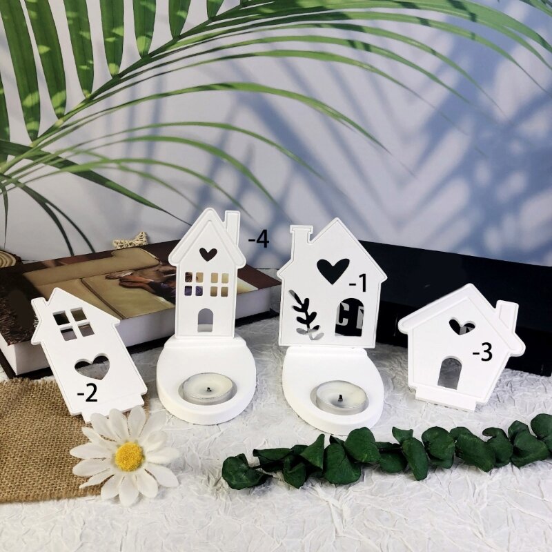 Candlesticks Silicone Molds Love House Holder Resins Molds Home Decors 264E