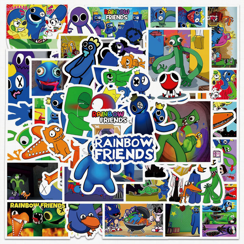 10/30/60Pcs Game Rainbow Friends Graffiti Stickers Helmet Car Laptop Phone Stationery Children Toys Gifts Decorate Sticker
