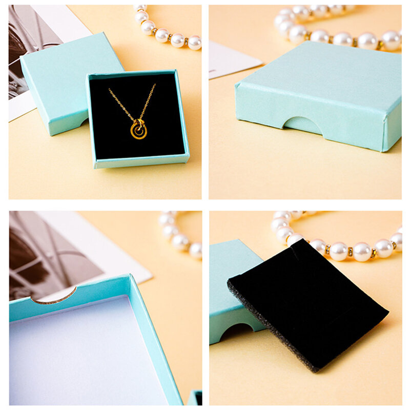 Шкатулки для украшений, розовые подарочные коробки, серьги, кольца, женская коробка, черная коробка JPB014