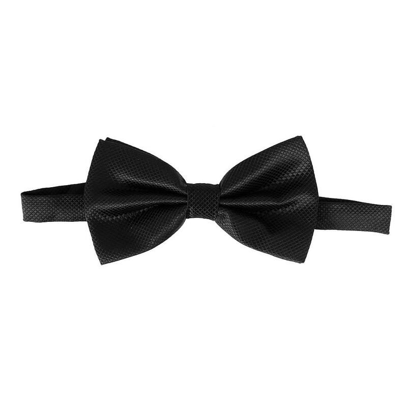 2X Adjustable Concealed Tuxedo Bow Tie Double Layer Wedding Party Necktie Black