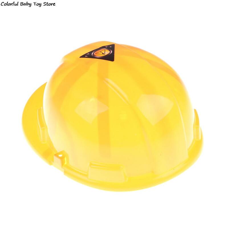 Helm Keselamatan simulasi kuning untuk anak-anak, helm Keamanan mainan konstruksi Gawai lucu kreatif untuk anak-anak G