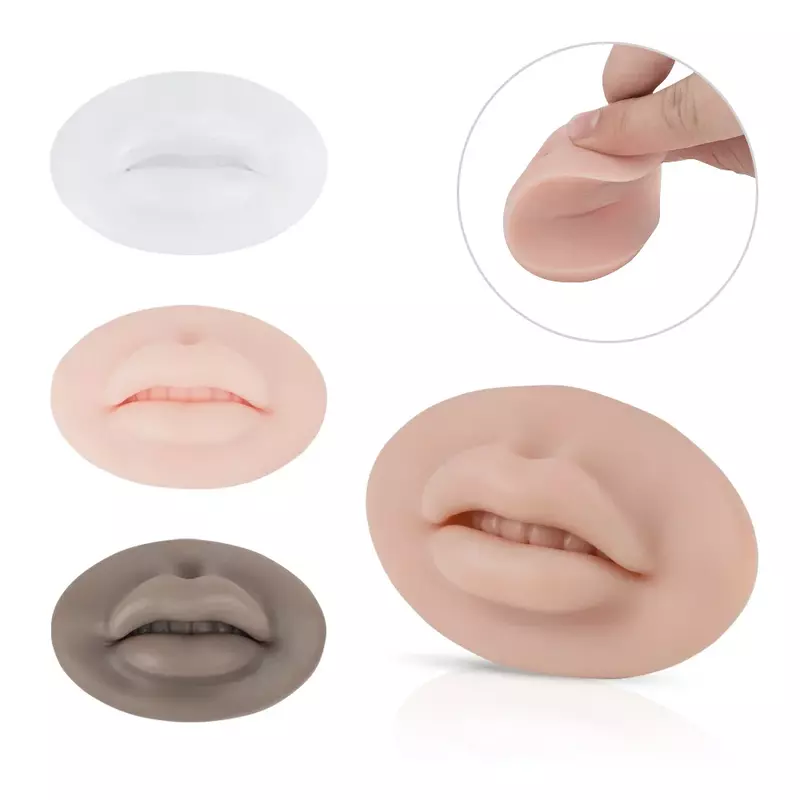 1 stücke Microblading Wiederverwendbare 5D Silikon Praxis Lippen Haut Europäischen Solide Lip Block Für PMU Anfänger Ausbildung Tattoo Make-Up-Tools