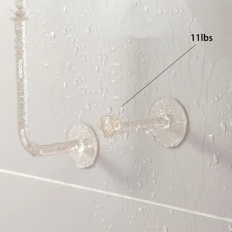 ตะขอแขวนพลาสติกแบบไม่ต้องเจาะรูด้านหลังประตูไม่ต้องใช้กาวชั้นแขวนอเนกประสงค์ห้องครัวห้องน้ำ