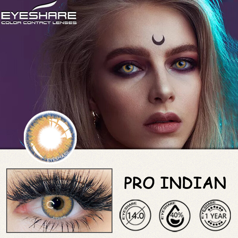 EYESHARE 2pcs Contact Lenses Colored Contacts Natural Contact Lenses for Eyes Color Yearly Beautiful Pupil Cosmetic Contact Lens