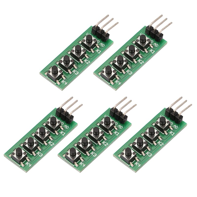 5Pcs 4 Key Buttons AD Keypad Module Buttons Switch For Arduino KC11B04