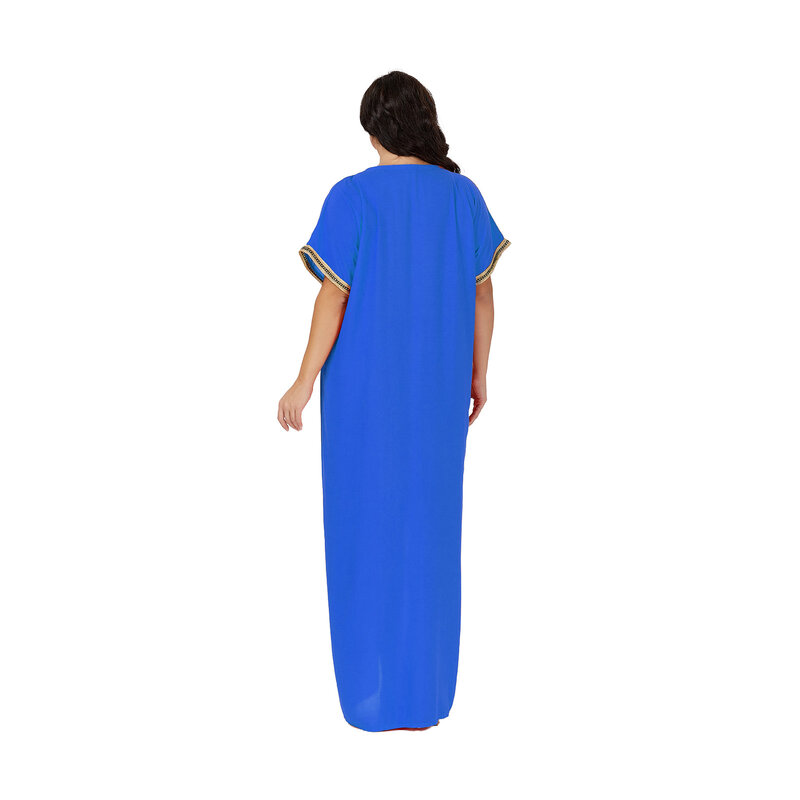 Short Sleeve Abaya for Women's Kaftan African Traditional Dress Plus Size Casual Home Dashiki Loungewear Cover up