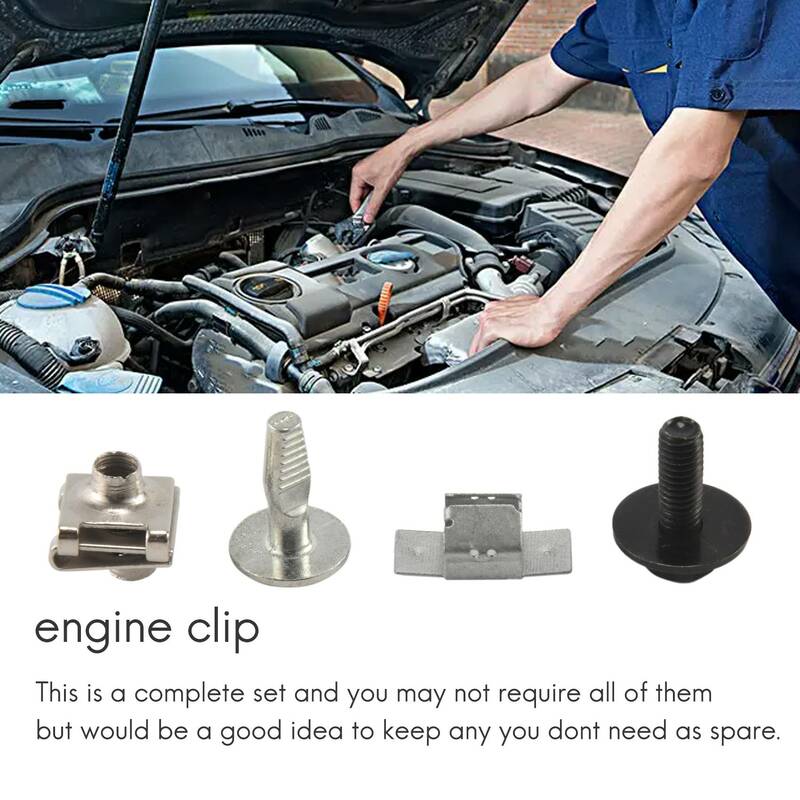 20 Pcs Engine Cover Fixing Fitting Clips Screws Kit for Citroen C5 Peugeot 407