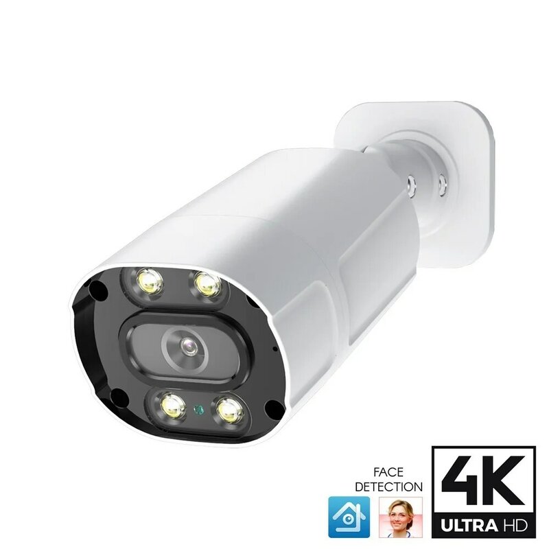 A 3MP 4MP 5MP 4K 8MP Ultra H.265 POE IP Camera XMeye APP AI rilevamento del viso umano Audio bidirezionale sorveglianza Bullet esterna