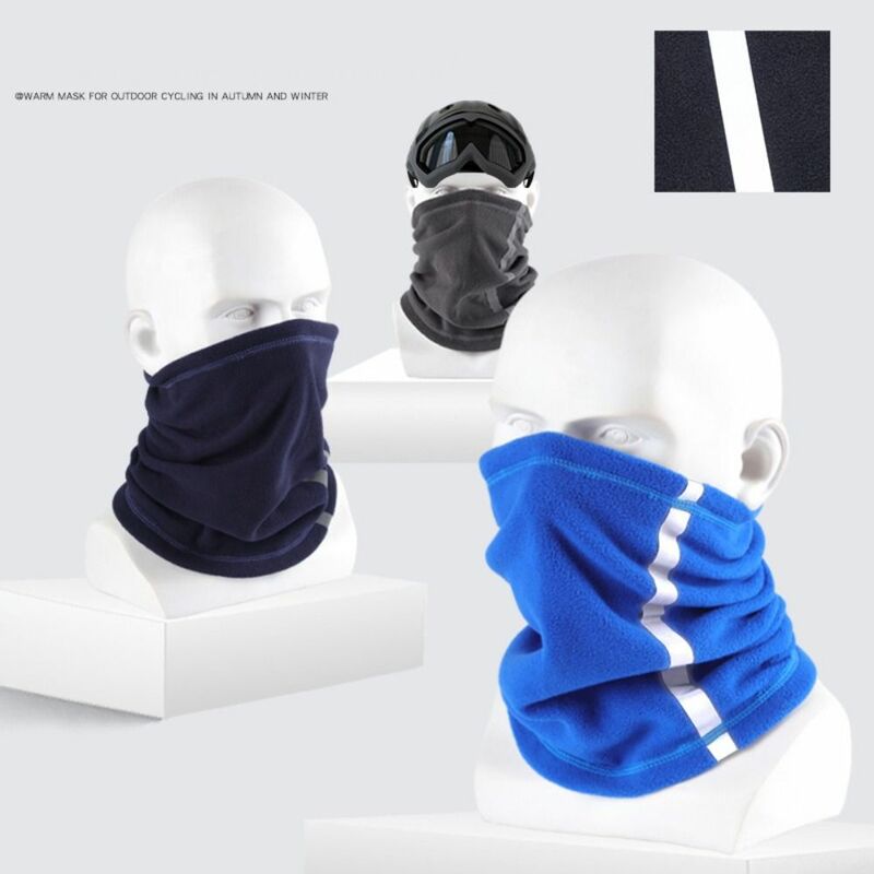 Windproof Skiing Neck Cover Colorful Fleece Warm Warm Fleece Neck Scarves Reflective Half Face Mask Windproof Scarf Winter