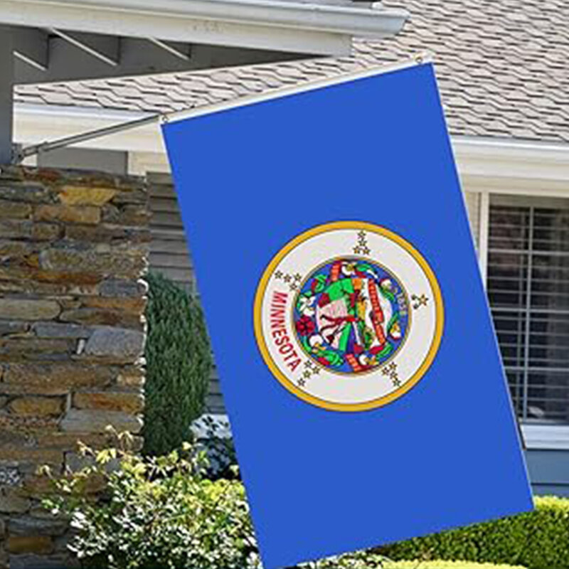Толстый флаг штата Миннесота яркий цвет и устойчивый к выцветанию флаг подарок для ваших друзей и родственников