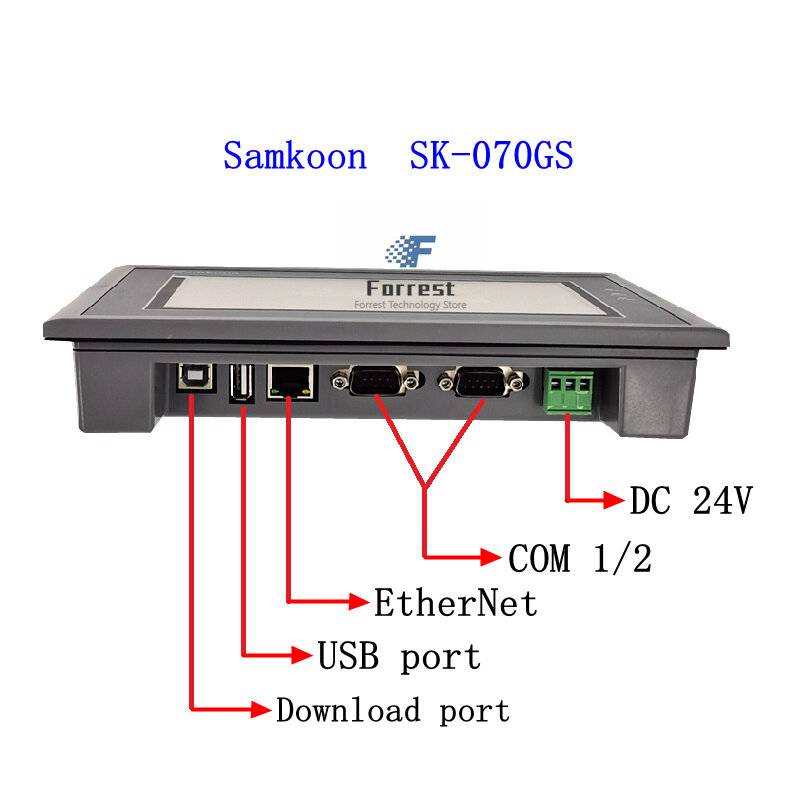 SK-070HS Samsung SK-070FS SK-070MS layar sentuh 7 inci HMI dengan port Ethernet
