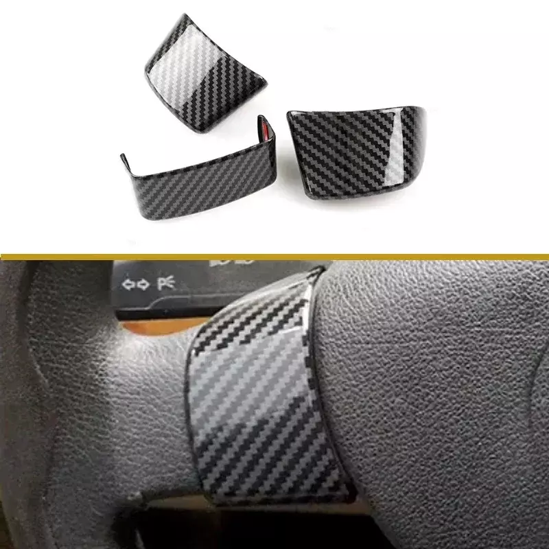 Parche decorativo para volante de coche, accesorio de fibra de carbono ABS para VW Golf 5 MK5 Passat B6 Jetta Tiguan 2007-2011