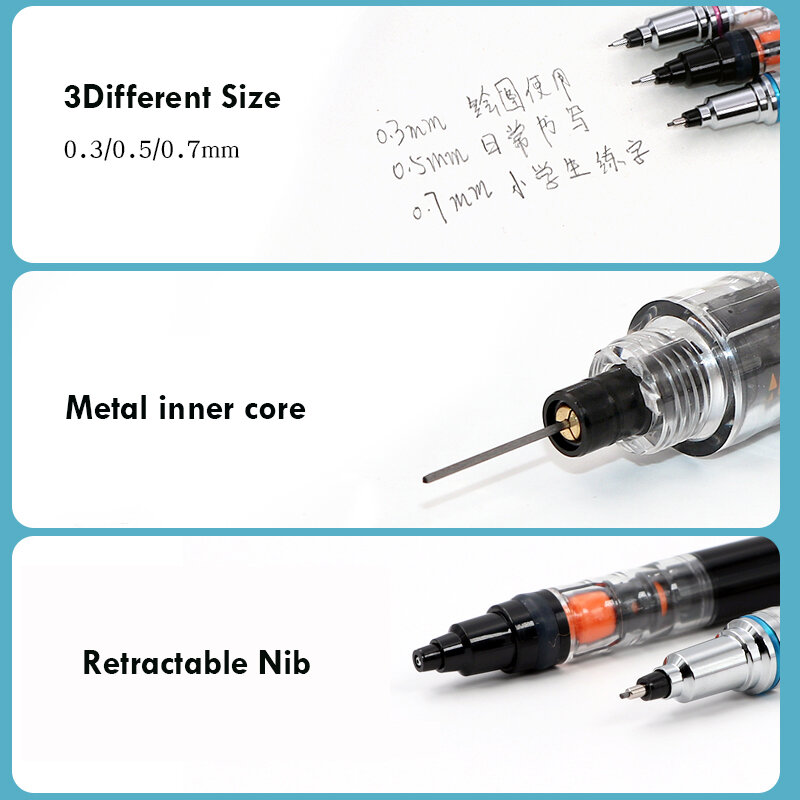Kuru Toga ADVANCE Baixo Centro de Gravidade, Lápis Mecânico Uni, Lápis Rotativo, Kawaii, M5-559, 0.3mm, 0.5mm, 0.7mm, 1PC