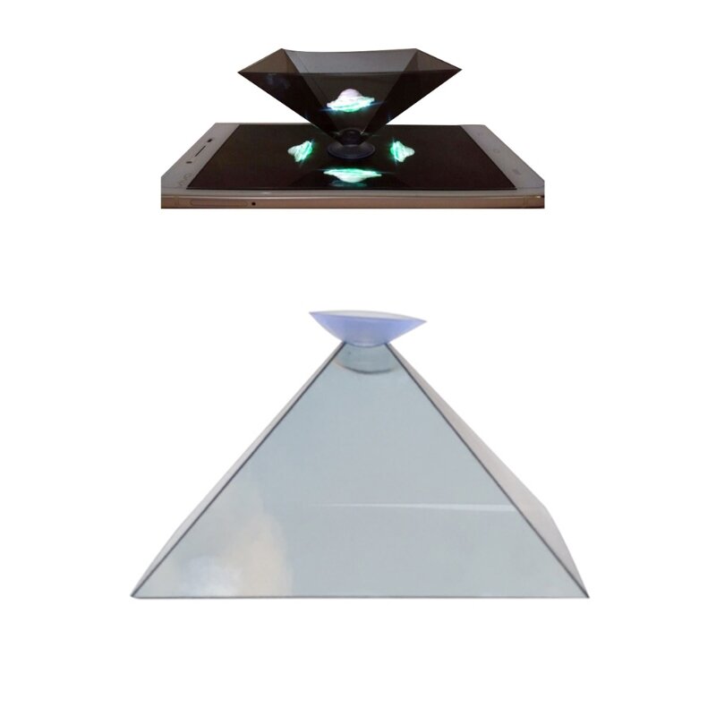 Support vidéo projecteur d'affichage py-ramid d'hologramme 3D universel pour Ph Mobile intelligent