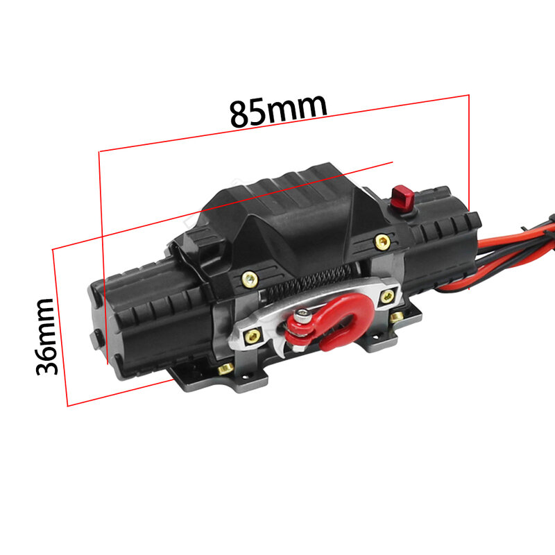 RC Metal Automatic Double Motor Simulated Winch For 1/10 RC Crawler Car Axial SCX10 TRX4 D110 Tamiya CC01 RGT86100V2