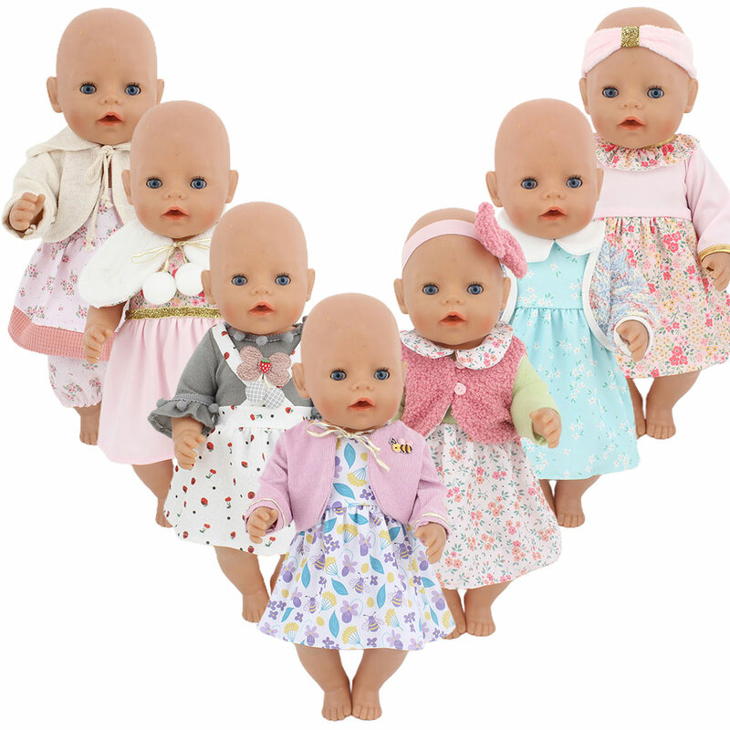 Новинка 2023, аксессуары для 17-дюймовых 43 см кукол, милые Джемперы, комбинезоны, Одежда для кукол