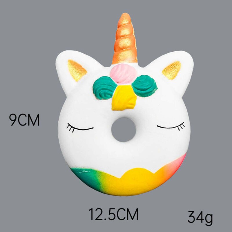 Unicorn Donuts Squeeze Toys Cartoon Stress Relief Toys Decompression Dolls for Kids Child Boys Girls