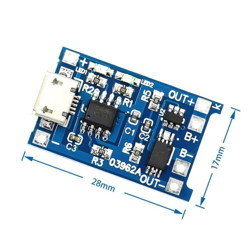 18650 lithium battery 3.7v 3.6V 4.2V lithium battery charging board 1A overshoot and over-discharge protection TP4056