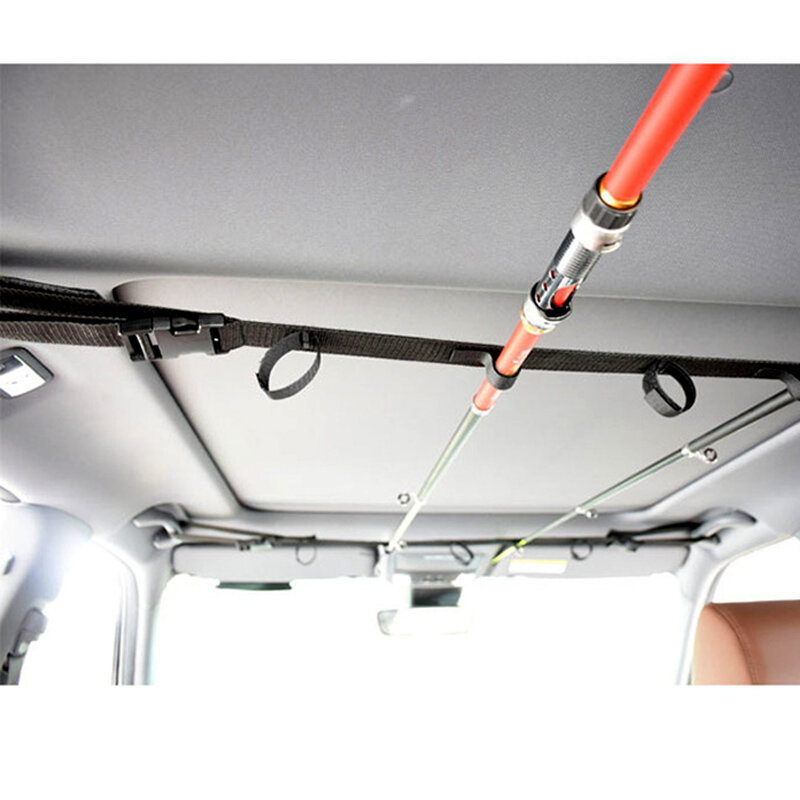 2 Pcs Vehicle Fishing Rod Holder Belt Strap Carrier Adjustable Portable For Car