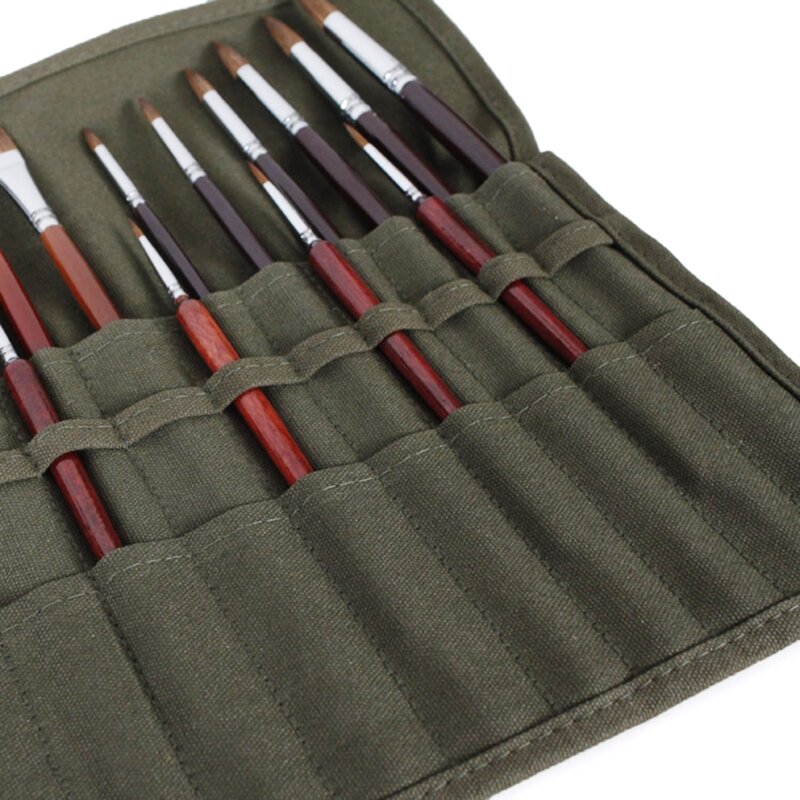 Porta pennelli Custodie avvolgibili in tela per pennelli ad olio per acquerello J60C