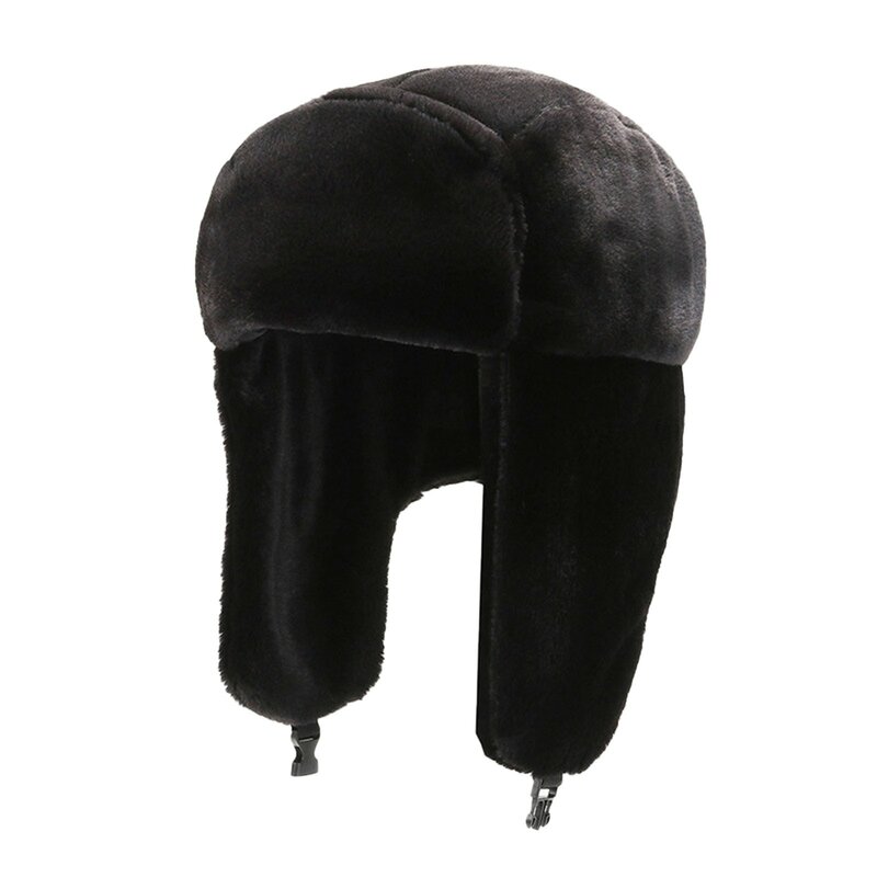 2024 Winter New Men'S And Women'S Solid Cycling Hats Fashion Outdoor Riding Warm Hat Windproof Cold Ear  Riding Lei Feng Cap