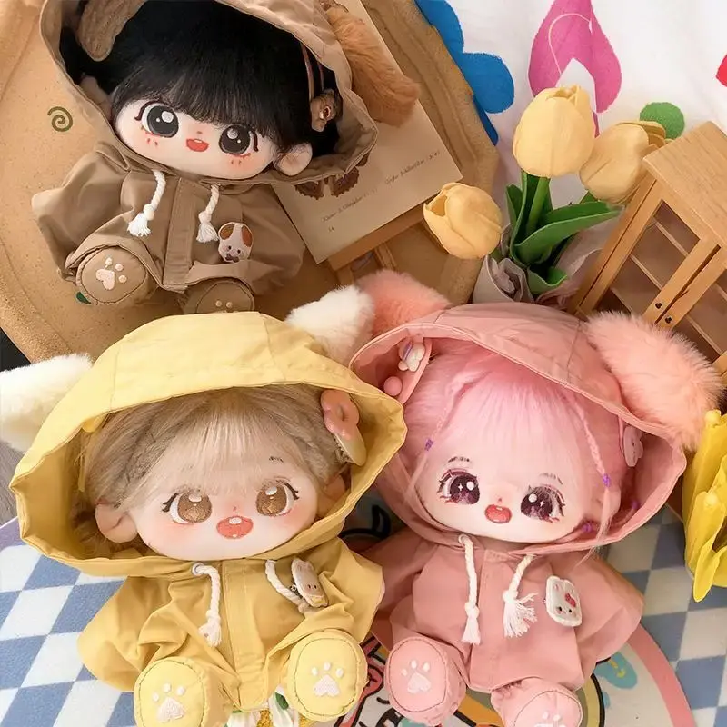 20cm cotton doll clothes with hats, dopamine clothes, doll clothes