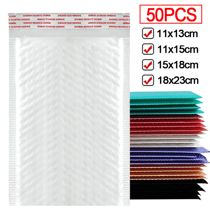 1-50 Stuks Pakket Verpakking Bescherming Bubble Envelop Poly Foam Koerier Mailer Gewatteerde Envelop Breekbare Verzendzakken