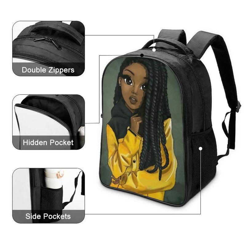 Hibiscus Polynesian Pattern School Backpack for Girls Student Bookbag Travel Laptop Daypack Teenager School Bags 16in Daypack
